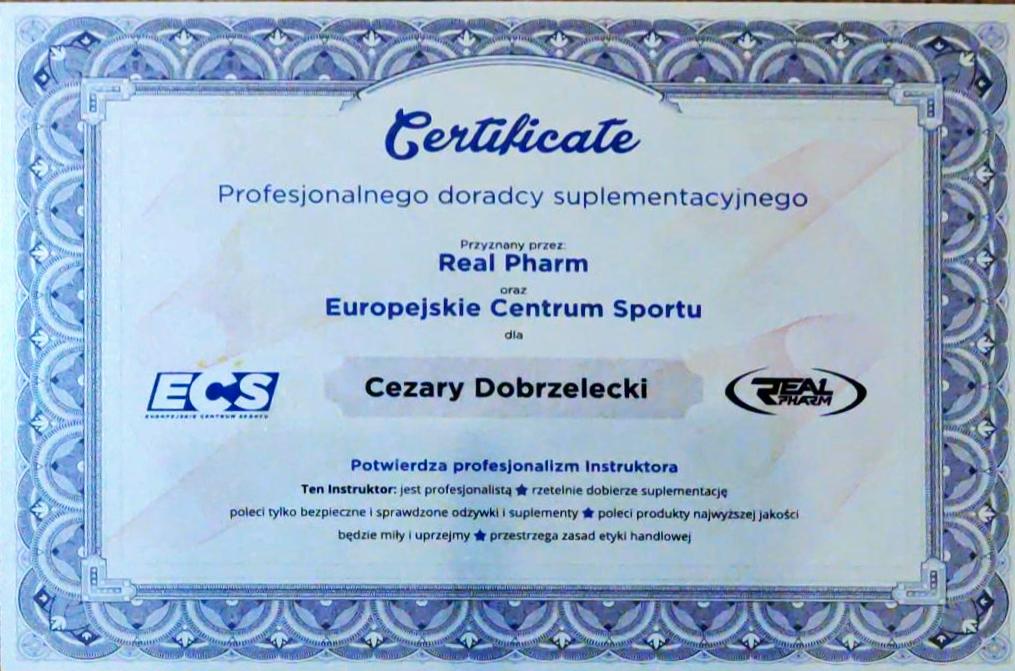 Profesjonalny doradca suplementacyjny – Europejskie Centrum Sportu