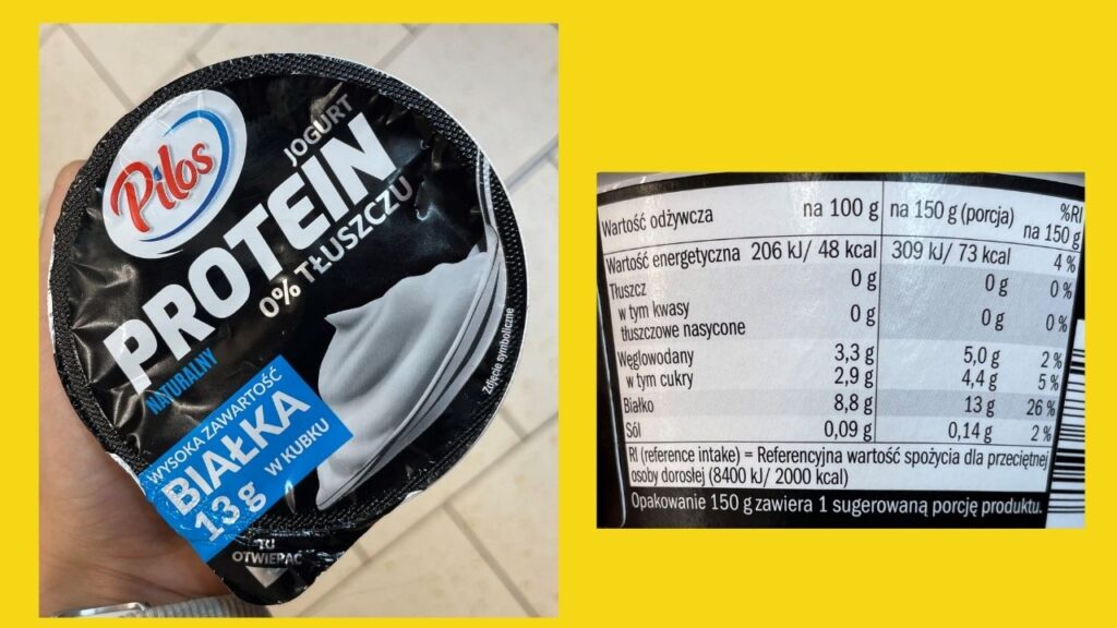 Jogurt proteinowy 0% tłuszczu Pilos
